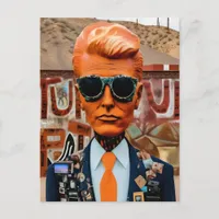 Man in Orange Tie a Decaying Society Postcard