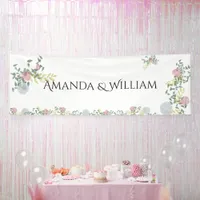 Finely flourished wedding banner