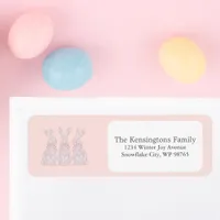 Personalized Lace Bunny Easter Return Address  Label