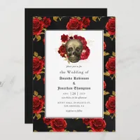 Floral Gothic Wedding Invitation