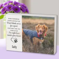 Pet Loss Remembrance Keepsake Dog Memorial Wooden Box Sign