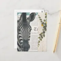 Zebra Collage Postcard