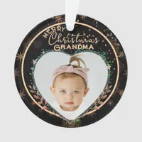 Elegant Our First Christmas as Grandparents Photo  Ornament
