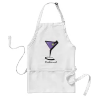 fun purple martini adult apron