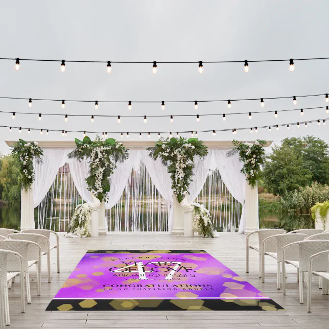 Elegant 47th Amethyst Wedding Anniversary Outdoor Rug