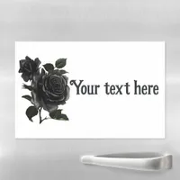 Vintage Gothic Black Roses Personalised Magnetic Dry Erase Sheet
