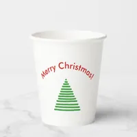 Paper Cup - Stylized Xmas Tree with Curved Text