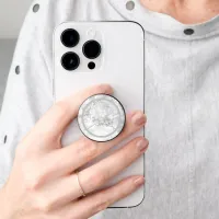 Simple White and Grey Marble | PopSocket