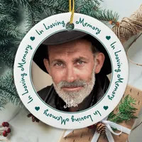 Personalized In Loving Memory Keepsake Photo Ceramic Ornament