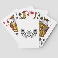Til Death Skeleton Heart Hands Gothic Mood Poker Cards