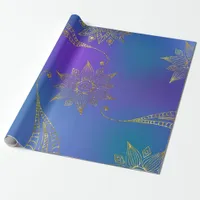 Faux Gold Foil Arabian Bollywood Wrapping Paper