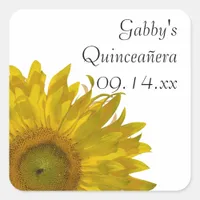 Yellow Sunflower Quinceanera Favor Tags