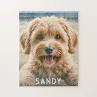 Your Dog Photo Name Pet Keepsake Cute Personalized Jigsaw Puzzle