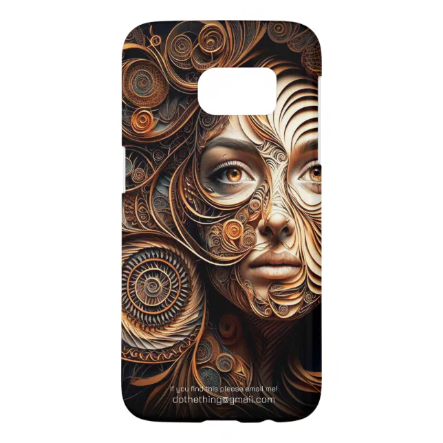 The Woman in the Spirals #1 Digital Abstract Case- Samsung Galaxy S7 Case