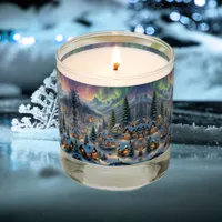 Christmas in a mountain village, polar lights  scented candle