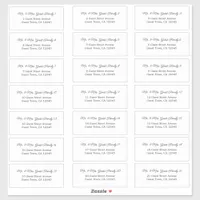Elegant Script Wedding Guest Address Labels