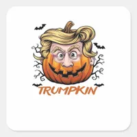 Hair Funny Pumpkin Halloween Boo - Political Humor Square Sticker