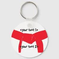 Martial Arts Red Belt Keychain