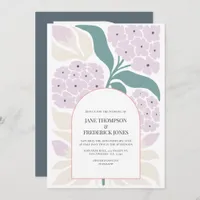 Coastal Spring Floral Modern Spring Wedding Invitation