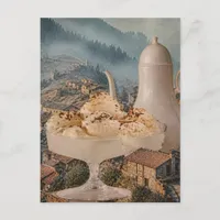 Surreal Ice Cream Town Postcard