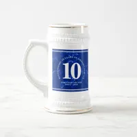 Elegant Blue Marble 10 Years Work Anniversary Beer Stein