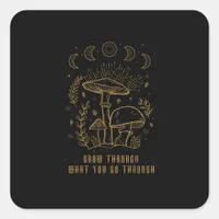 Goblincore Aesthetic Academia Cottagecore Mushroom Square Sticker
