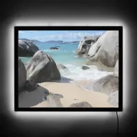 Scenic Beach at The Baths on Virgin Gorda, BVI LED Sign