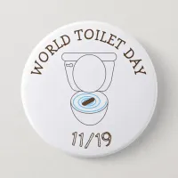 World Toilet Day November 19th Funny Holidays Button