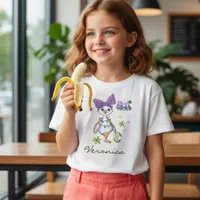 Custom Name Mardi Gras Girl Goose Carnival T-Shirt