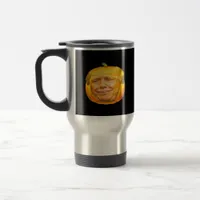Scary Trumpkin Pumpkin Halloween Party Design Travel Mug