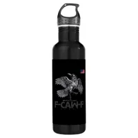 F-Caw-F Cow Funny Bird USA Vintage Flag Funny Humo Stainless Steel Water Bottle