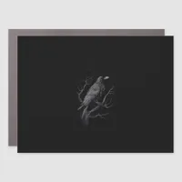 Crow, F-Caw-F Funny Bird Moon Gothic Adult Humor T Car Magnet