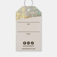 Holographic Signature Script Modern Price Hang Tag