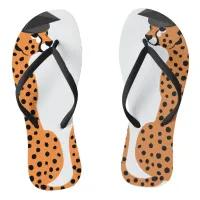 Graduation Leopard Pair of Flip Flops