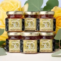 Elegant 50th Golden Wedding Anniversary Honey Jar Favors