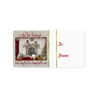 Stockings Hung Goat Christmas Gift Tag Sticker