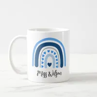 Modern watercolor rainbow teacher  coffee mug
