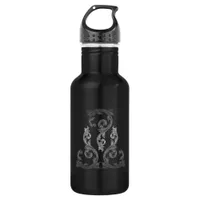 Elegant Ornate Goth Design Stainless Steel Water Bottle