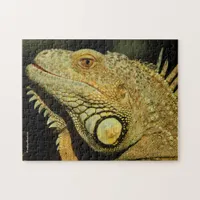 Profile of a Green Iguana Jigsaw Puzzle