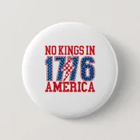 No Kings In America We The People Vintage Button