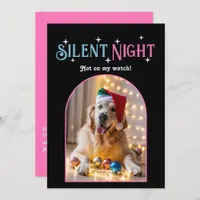 Classic Noel Funny Pet Dog Christmas Photo Holiday Card