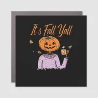 It’s Fall Y’all Funny Minimal Style Car Magnet