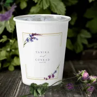 Wildflower Wedding Watercolor Names Peri ID954 Paper Cups