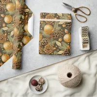 Earth Tones Christmas Pattern#29 ID1009 Wrapping Paper