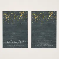 Black Wooden Gold Foil Earrings Display Card