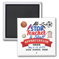 All Star Teacher Appreciation Week School Name Magnet