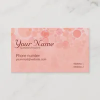 Peach Bubbles Business Card