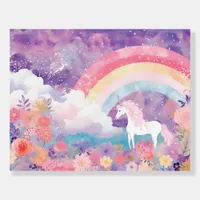 *~* UNICORN Rainbow Reverse Flowers AP96  Foam Board
