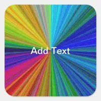 Circular Gradient Rainbow Square Sticker