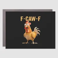 Gothic Funny Humor Crow F-Caw-F Car Magnet